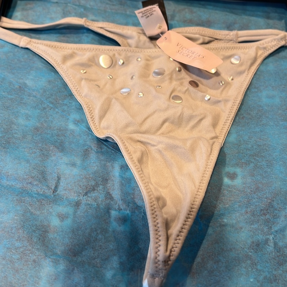 NWT body by Victoria, Victoria, secrets, thong panties with embellishments.